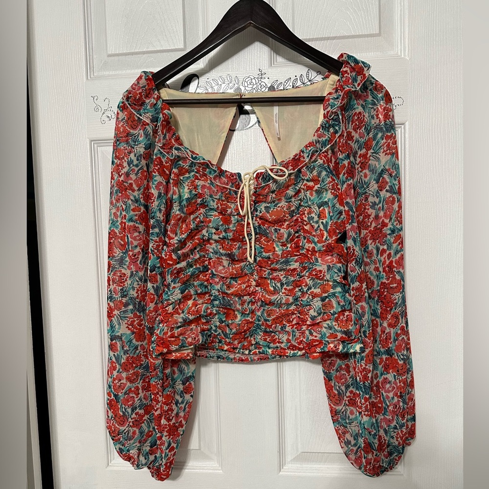 Free People Mabel floral print blouse